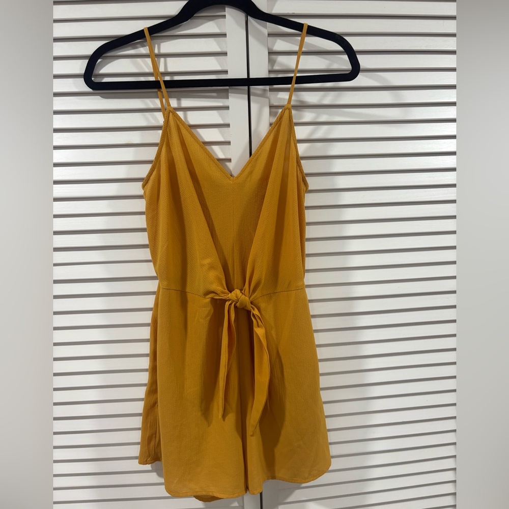 GUESS Mustard Yellow Tie-front Romper/Jumper